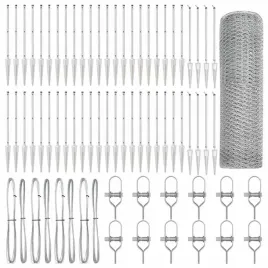ogrodzenie-z-slupkami-srebrny-1-2-x-100-m-stal-pokryta-pcv