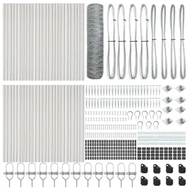 ogrodzenie-z-slupkami-srebrny-0-8-x-100-m-stal-pokryta-pcv
