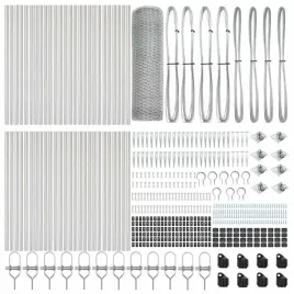 ogrodzenie-z-slupkami-srebrny-0-6-x-100-m-stal-pokryta-pcv