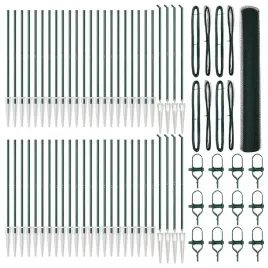 ogrodzenie-z-slupkami-zielony-1-2-x-100-m-stal-pokryta-pcv