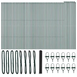 ogrodzenie-z-slupkami-szary-1-4-x-100-m-stal-pokryta-pcv