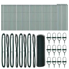 ogrodzenie-z-slupkami-zielony-0-4-x-100-m-stal-pokryta-pcv
