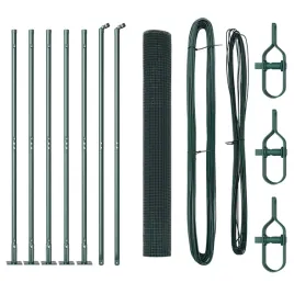 ogrodzenie-z-slupkami-zielony-0-8-x-10-m-stal
