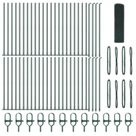 ogrodzenie-z-slupkami-zielony-1-x-100-m-stal