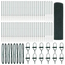 ogrodzenie-z-slupkami-zielony-1-x-100-m-stal