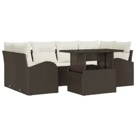 zestaw-sof-na-ogrod-7-pcs-brazowy-100-x-55-x-73-cm-polirattan