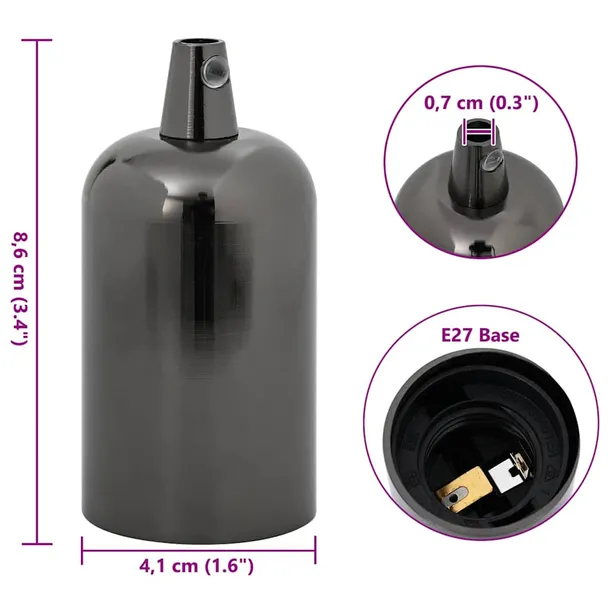 oprawki-do-lamp-2-szt-blyszczace-czarne-e27-stan-nowy-marka-vidaxl