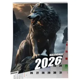 kalendarz-a4-wilk-13-stronny-zaznaczone-swieta-scienny