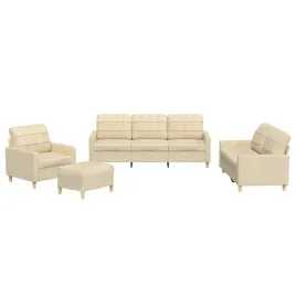 4-czesciowy-komplet-wypoczynkowy-obity-tkanina-kremowa