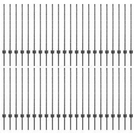 slupki-ogrodzeniowe-88-pcs-szary-140-cm-stal