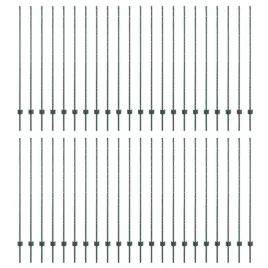 slupki-ogrodzeniowe-44-pcs-zielony-200-cm-stal