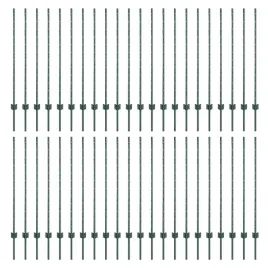 slupki-ogrodzeniowe-44-pcs-zielony-160-cm-stal