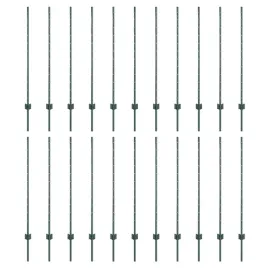slupki-ogrodzeniowe-22-pcs-zielony-160-cm-stal