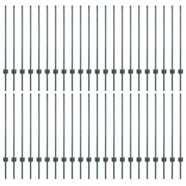 slupki-ogrodzeniowe-44-pcs-zielony-140-cm-stal