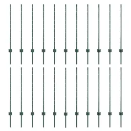 slupki-ogrodzeniowe-22-pcs-zielony-140-cm-stal