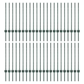 slupki-ogrodzeniowe-44-pcs-zielony-120-cm-stal