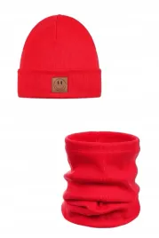 komplet-czapka-i-komin-smile-bawelna-red-40-46
