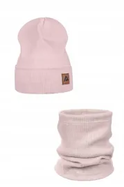 komplet-wiosenny-czapka-i-komin-bawelna-powder-pink