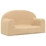 sofa-dla-dzieci-2-os-kremowa-miekki-plusz