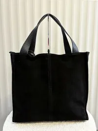 laura-biaggi-zamszowa-torba-shopper-czarna-z-przeszyciem