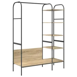 wieszak-na-ubrania-z-polka-brazowy-120-x-44-x-160-cm