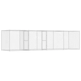 klatka-dla-psa-srebrny-800-x-200-x-200-cm-stal-galwanizowana