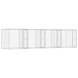 klatka-dla-psa-srebrny-800-x-200-x-200-cm-stal-galwanizowana