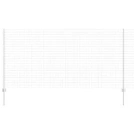 ogrodzenie-z-slupkami-srebrny-1-2-x-10-m-stal