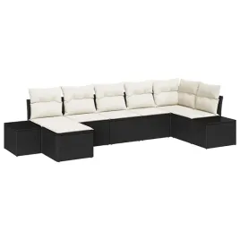 zestaw-sof-na-ogrod-z-poduszka-7-pcs-czarny-polirattan