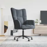 fotel-ciemnoszary-obity-aksamitem