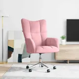 fotel-rozowy-obity-aksamitem