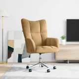 fotel-brazowy-obity-aksamitem