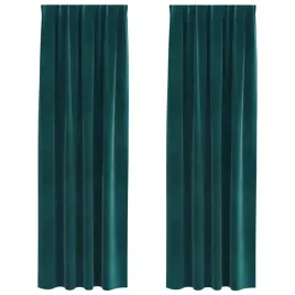 zaslony-z-zaslonami-2-pcs-ciemnozielony-140-x-260-cm-aksamit