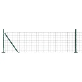 ogrodzenie-z-slupkami-zielony-0-6-x-25-m-stal