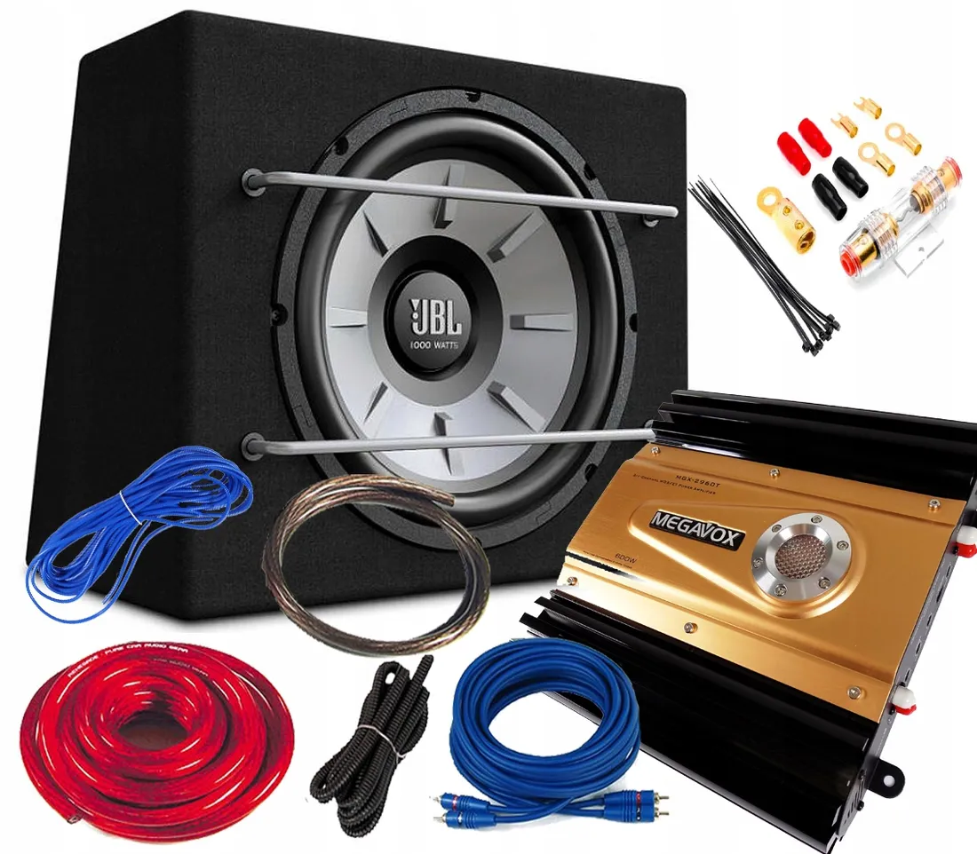 jbl-skrzynia-tuba-basowa-1000w-wzmacniacz-kable