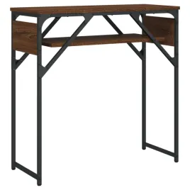 stolik-konsolowy-z-polka-brazowy-dab-75x30x75-cm