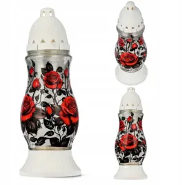 znicz-szklany-a-798-bialy-28cm-z-czerwona-roza-lampion-cmentarny-elegancki