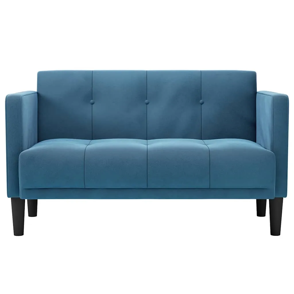 sofa-dwuosobowa-niebieska-111-cm-aksamitna-stan-nowy
