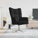 fotel-czarny-obity-aksamitem