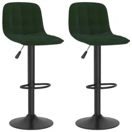 stolki-barowe-2-szt-ciemnozielone-tapicerowane-aksamitem