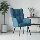fotel-niebieski-obity-aksamitem