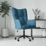 fotel-niebieski-obity-aksamitem