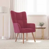 fotel-winna-czerwien-obity-aksamitem