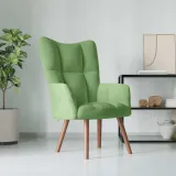 fotel-jasnozielony-obity-aksamitem