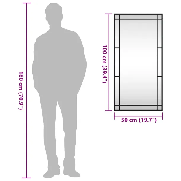 lustro-scienne-czarne-50x100-cm-prostokatne-zelazo-stan-nowy