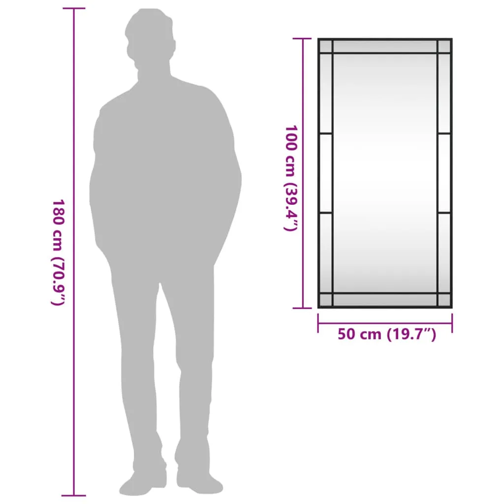 lustro-scienne-czarne-50x100-cm-prostokatne-zelazo-stan-nowy