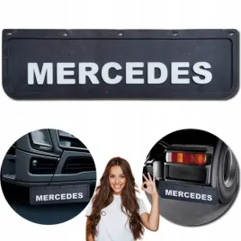 chlapacz-fartuch-tloczony-oslona-blotna-mercedes-czarny-bialy-60x18cm
