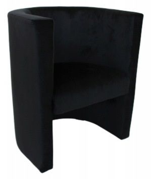 Fotel Klubowy Amazon - Plusz czarny