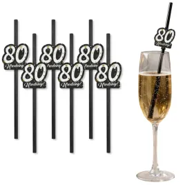 slomki-80-urodziny-glamour-birthday-czarny-6-szt