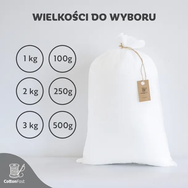 Kulka Silikonowa wypełnienie do poduszek , maskotek 3KG GATUNEK PIERWSZY